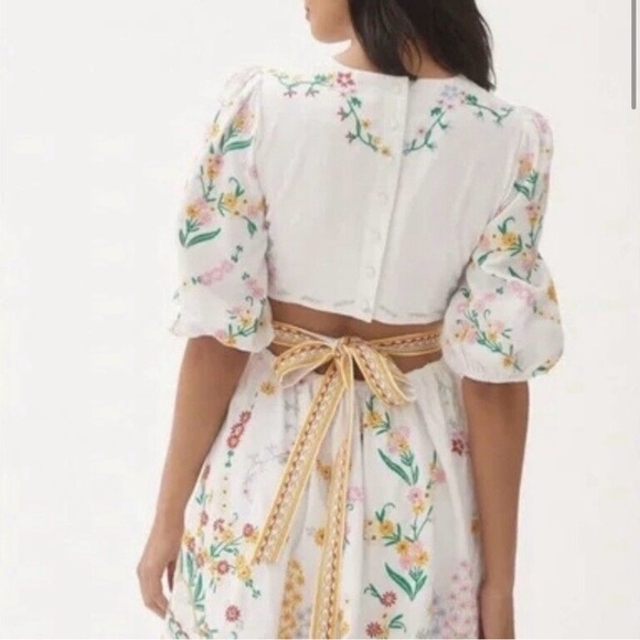 Anthropologie - Deep V Embroidered Dress - Picture 3 of 6